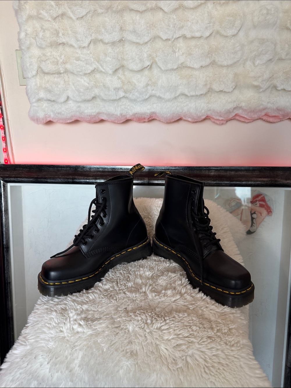 Dr. Martens Black Lace-Up 8-Eye Leather Boots